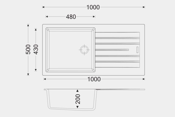 TD100L Granite Sink - Image 5