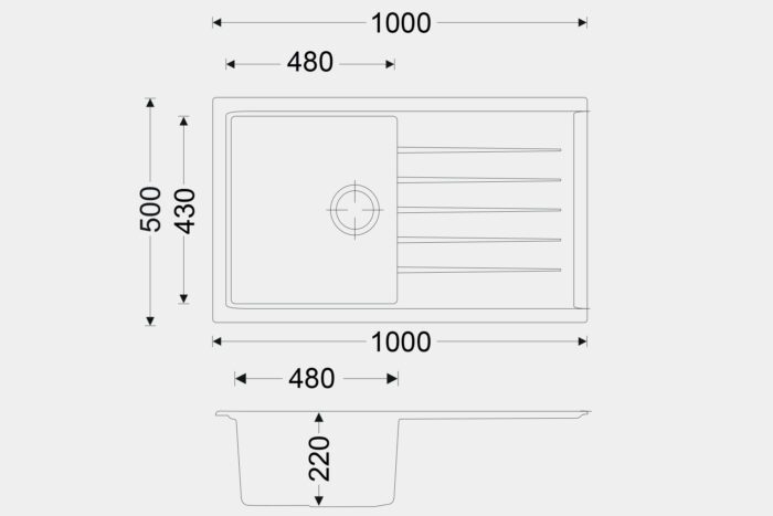 VD100L Granite Sink - Image 3