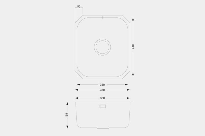 UM1006 Steel Sink - Image 3