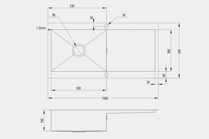 QD100L Steel Sink - Image 3