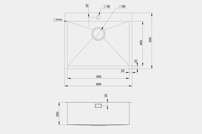 QU600 Steel Sink - Image 3