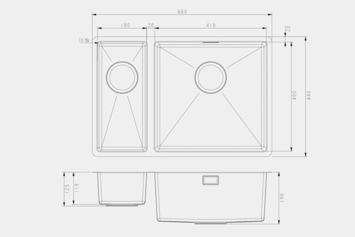 SR1021LH Steel Sink - Image 3