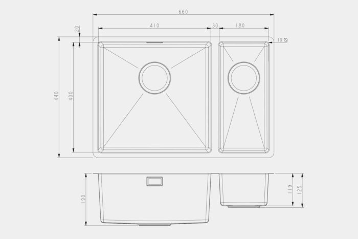 SR1021RH Steel Sink - Image 2