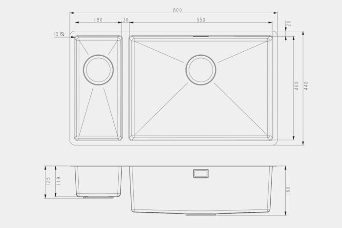 SR1022RH Steel Sink - Image 2