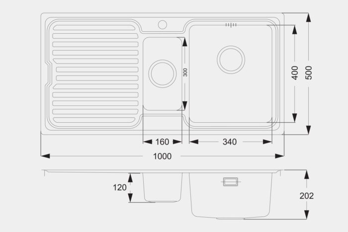 EM01RH Steel Sink - Image 3