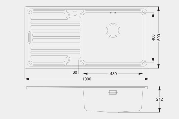 EM02RH Steel Sink - Image 3