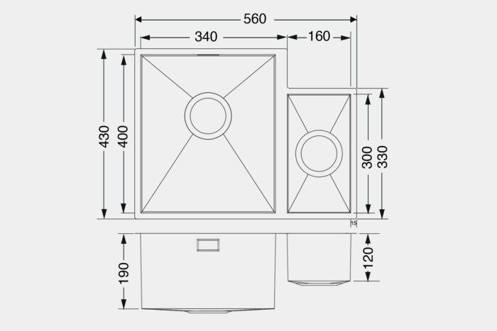 SQI06LH Steel Sink - Image 3