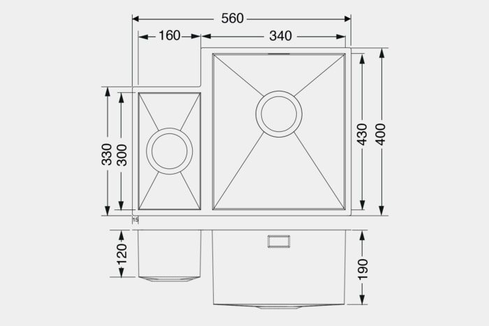 SQI06RH Steel Sink - Image 2