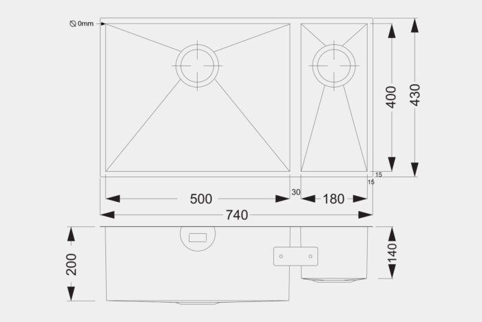 SQI12 Steel Sink - Image 3