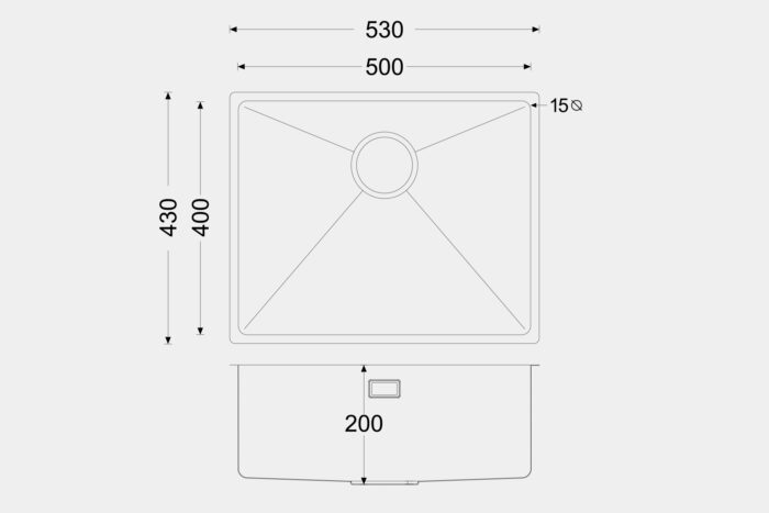 SR1504 Steel Sink - Image 2