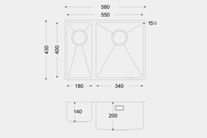 SR1507 Steel Sink - Image 2