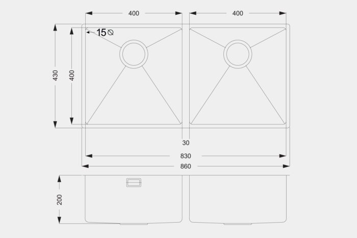 SR1509 Steel Sink - Image 2