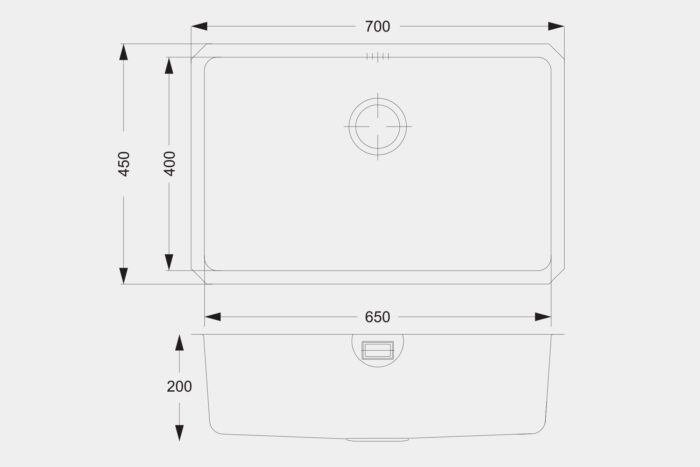 UM1025 Steel Sink - Image 2