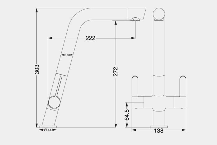 HS505 - Twin lever taps - Image 2