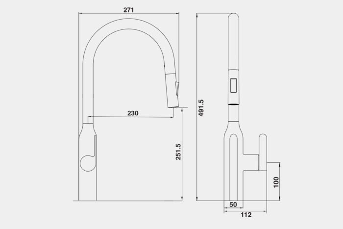 HS155 - Vanto pull out spray taps SINGLE LEVER - Image 11