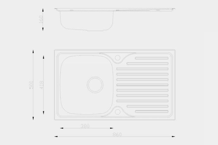 EA05 Steel Sink - Image 3