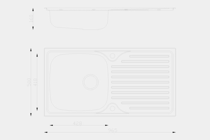 EA06 Steel Sink - Image 3