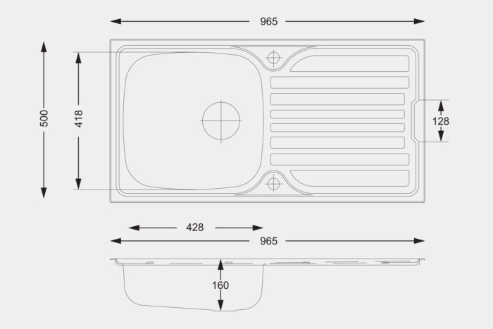 EA08-90 Steel Sink - Image 3