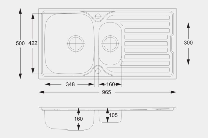 EA09-90 Steel Sink - Image 3