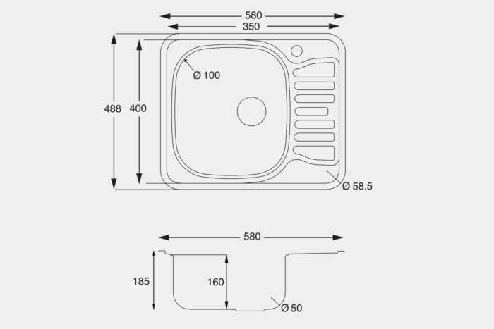 EA10 Steel Sink - Image 3