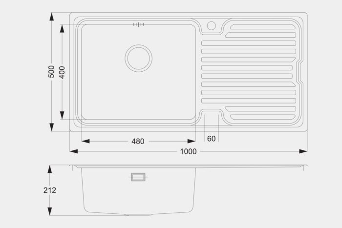 EM02LH Steel Sink - Image 2