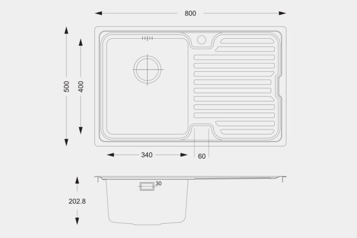 EM03LH Steel Sink - Image 3