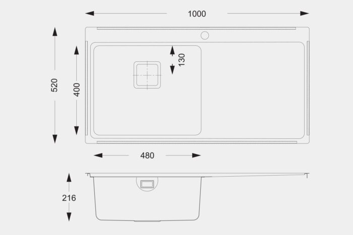 EM06LH Steel Sink - Image 2