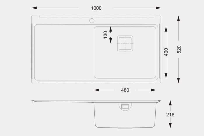 EM06RH Steel Sink - Image 2