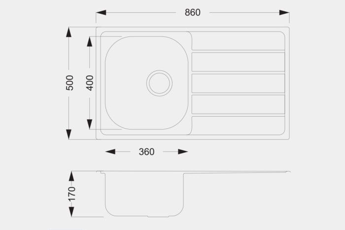 KD100 Steel Sink - Image 3