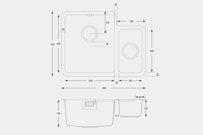 UM2501LH Steel Sink - Image 3