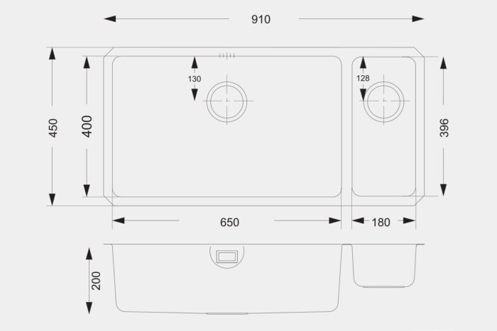 UM2505LH Steel Sink - Image 2