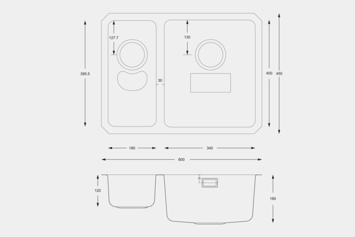 UM2506RH Steel Sink - Image 2